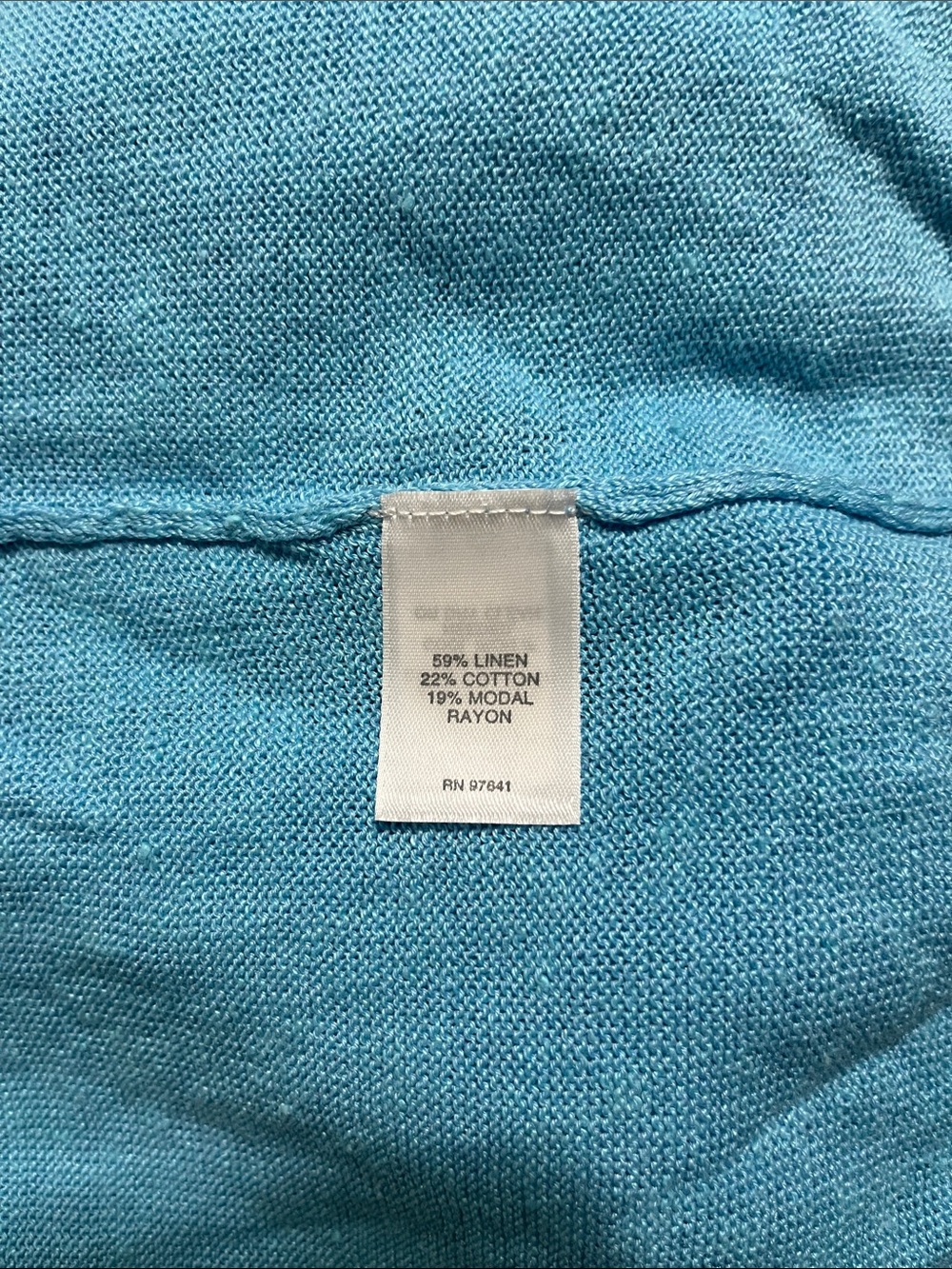J.Jill Sweater Sz XL Light Blue Open-Front Cardigan Linen/Modal/Cotton Blend - Picture 5 of 5